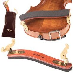 Kun Bravo 4/4 Violin Shoulder Rest - Hardwood with Brass Fittings